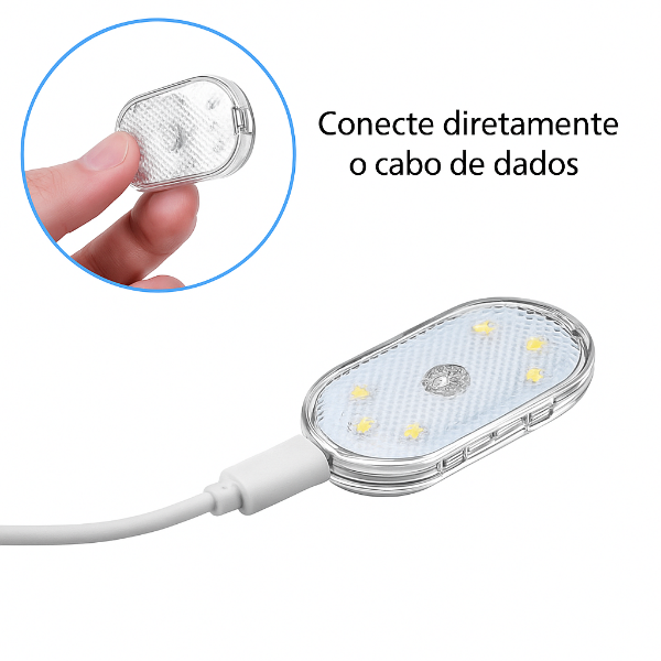 Luz Led Carro Teto Touch Usb Rgb, Entre Outros, Recarregável